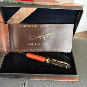 Montblanc Meisterstück Hemingway Limited Edition Pen - Orange and Black